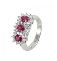 Anillo Mirco Visconti Mujer in Oro blanco Rubino 1.12 Ct MH14/R-15 - MH14/R-15